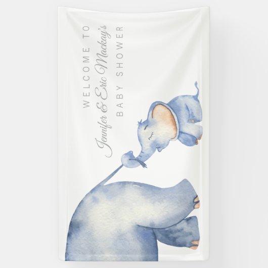 Elephant Baby Shower Banner (Vertikal)