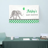 Elephant Baby Shower Banner, Green Welcome Sign Banner (Messeveranstaltung)