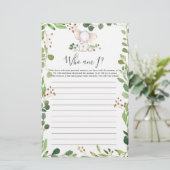 Elephant Baby Shower bin ich Game (Stehend Vorderseite)