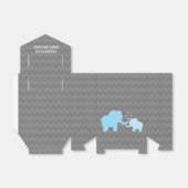 Elephant Baby Shower Blue Gray Zent Fevor Box Geschenkschachtel (Ungefaltet)