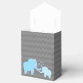 Elephant Baby Shower Blue Gray Zent Fevor Box Geschenkschachtel (Geöffnet)