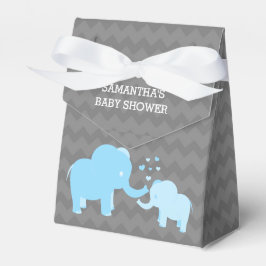 Elephant Baby Shower Blue Gray Zent Fevor Box Geschenkschachtel