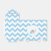 Elephant Baby Shower Blue und White Geschenkschachtel (Ungefaltet)