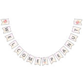 Elephant Baby Shower Boho Chic Coral Willkommen Wimpelkette (Alle)