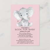 Elephant Baby Shower Book for Baby Card Begleitkarte (Vorderseite)