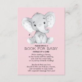 Elephant Baby Shower Book for Baby Card Begleitkarte