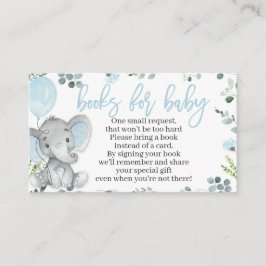 Elephant Baby Shower Book Request Card für einen J Begleitkarte