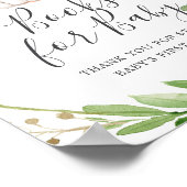 Elephant Baby Shower Books für Babysignatur Poster (Ecke)