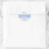 Elephant Baby Shower Boy Blue Danke Sticker (Tasche)