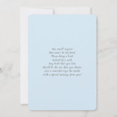 Elephant Baby Shower Boy Einladung (Rückseite)