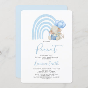 Elephant Baby Shower Boy Einladung