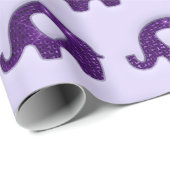 Elephant Baby Shower Boy Lavender Lila Spark Geschenkpapier (Rolleneckpunkt)