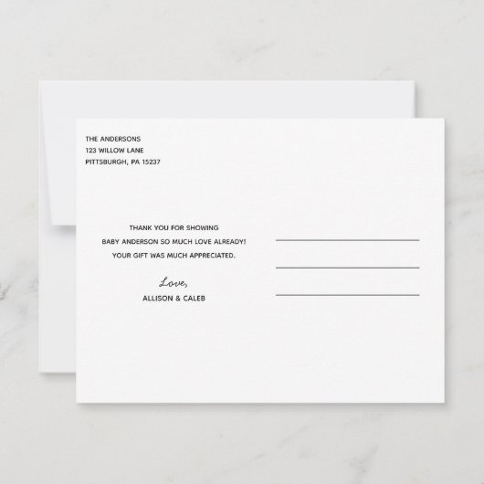 Elephant Baby Shower by Mail Vielen Dank (Rückseite)