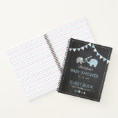 Elephant Baby Shower Chalkboard Look Gästebuch | Notizbuch (Innenseite)