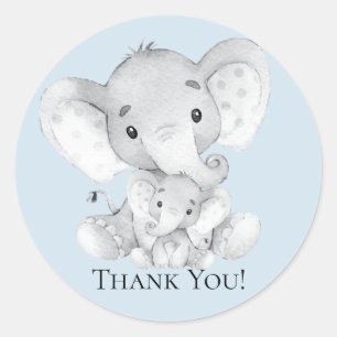Elephant Baby Shower Danke, dass Sie für Aufkleber