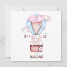 Elephant Baby Shower Einladung