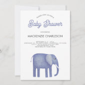 Elephant Baby Shower Einladung (Vorderseite)
