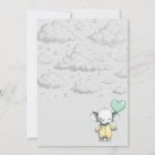 Elephant Baby Shower Einladung (Rückseite)
