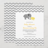 Elephant Baby Shower Einladung (Vorne/Hinten)