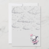 Elephant Baby Shower Einladung (Rückseite)