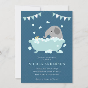 Elephant Baby Shower Einladung