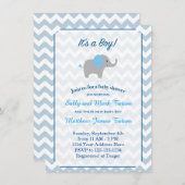 Elephant Baby Shower Einladung (Vorne/Hinten)