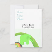 Elephant Baby Shower Einladung (Rückseite)