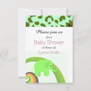 Elephant Baby Shower Einladung