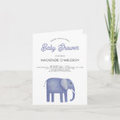 Elephant Baby Shower Einladung (Vorderseite)