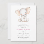 Elephant Baby Shower Einladung (Vorderseite)