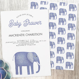 Elephant Baby Shower Einladung