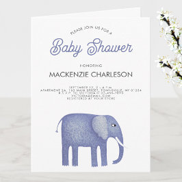 Elephant Baby Shower Einladung