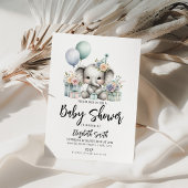 Elephant Baby Shower Einladung