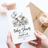 Elephant Baby Shower Einladung