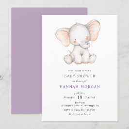 Elephant Baby Shower Einladung