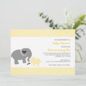 Elephant Baby Shower Einladung (Stehend Vorderseite)