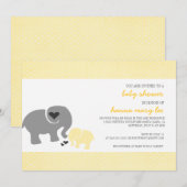 Elephant Baby Shower Einladung (Vorne/Hinten)