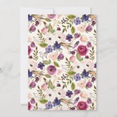 Elephant Baby Shower Einladung Boho Baby Dusche (Rückseite)