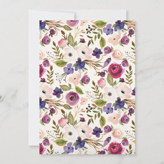 Elephant Baby Shower Einladung Boho Baby Dusche (Rückseite)