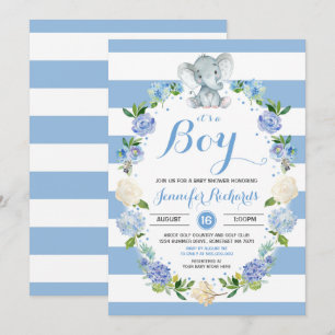 Elephant Baby Shower Einladung Boy Baby Dusche