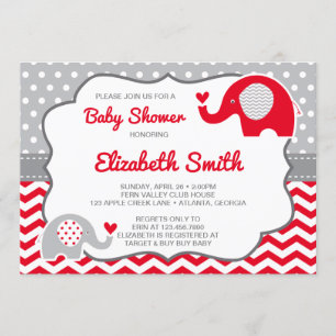 Elephant Baby Shower Einladung, EDITABLE FARBE Einladung