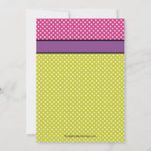 Elephant Baby Shower Einladung Lila Polka Dot (Rückseite)