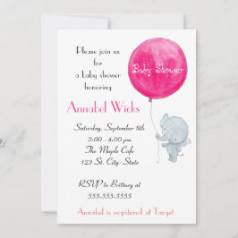 Elephant Baby Shower Einladung Niedlich Paris Styl