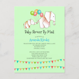 Elephant Baby Shower Einladung per Mail