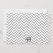 Elephant Baby Shower Einladung, Zickzack gelb Einladung (Rückseite)