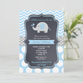 Elephant Baby Shower Einladungen (Stehend Vorderseite)