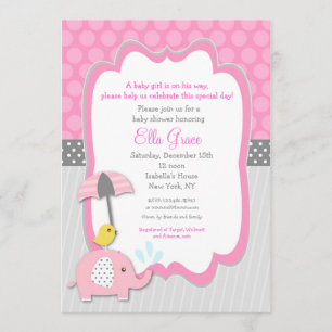 Elephant Baby Shower Einladungs-Junge Einladung