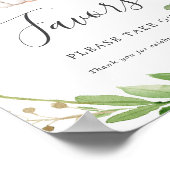 Elephant Baby Shower favorisiert Schild (Ecke)