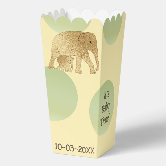 Elephant Baby Shower Fevor Boxes Geschenkschachtel (Rückseite)