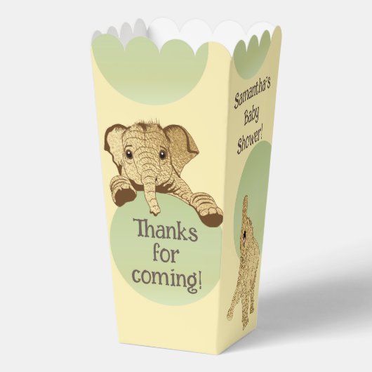 Elephant Baby Shower Fevor Boxes Geschenkschachtel (Vorderseite)
